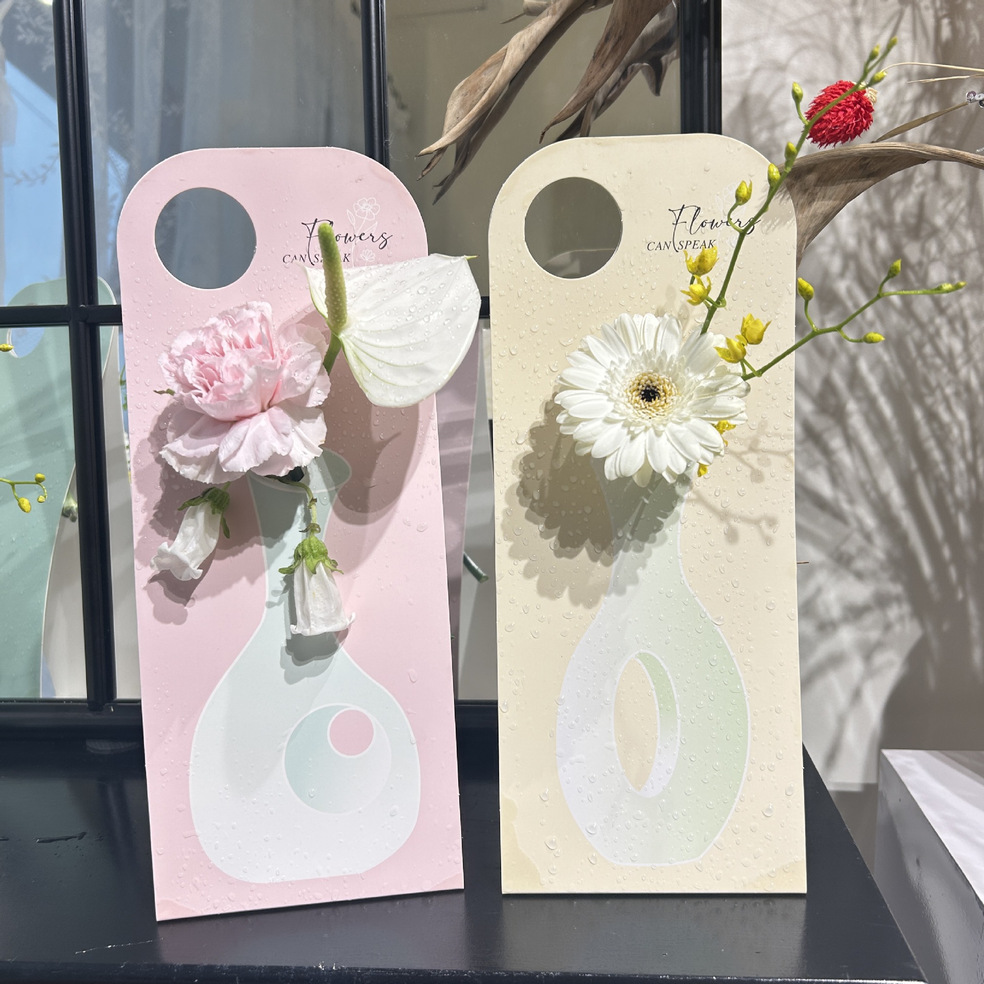 Single Rose Bouquet Packaging Hand-Held Flower Box Flower Handbag Wholesale Cross-Border Supply DIY Flower Arrangement Box