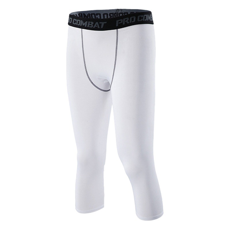 Men's PRO Sports Pants Cropped Fitness Running Training Perspiration Breathable Quick-drying Stretch Tight Cropped Pants