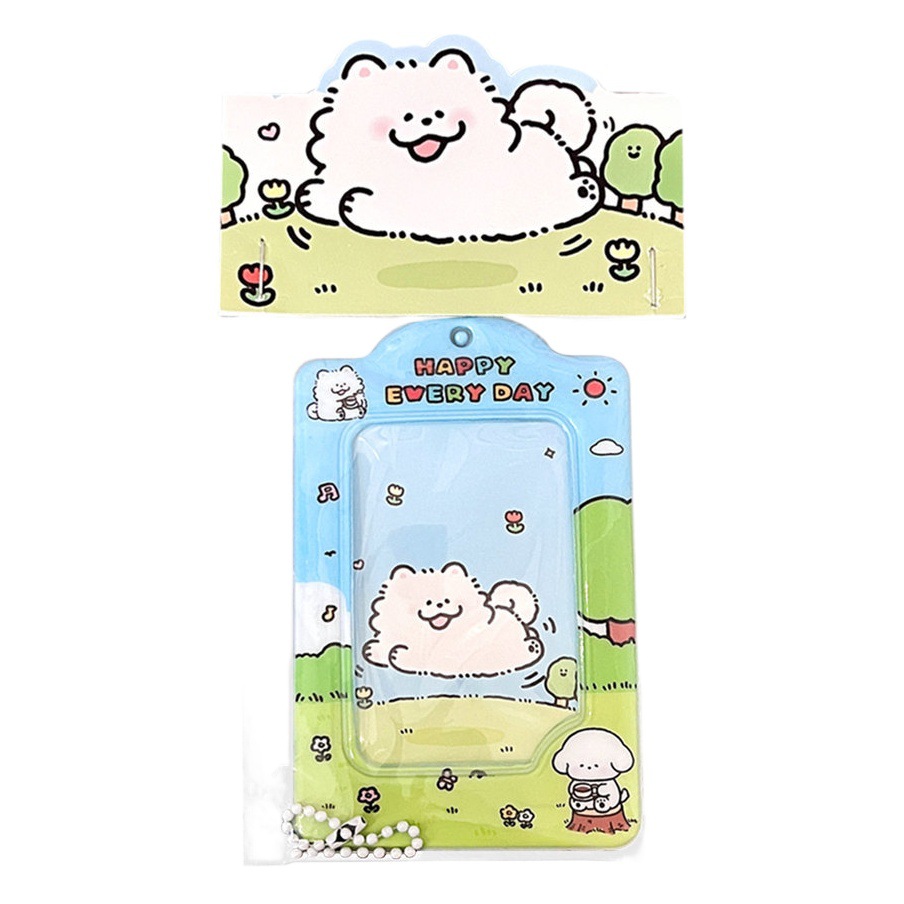 Tengyi original cute puppy card set girl love beans photo card package student school card meal card bus card protection set