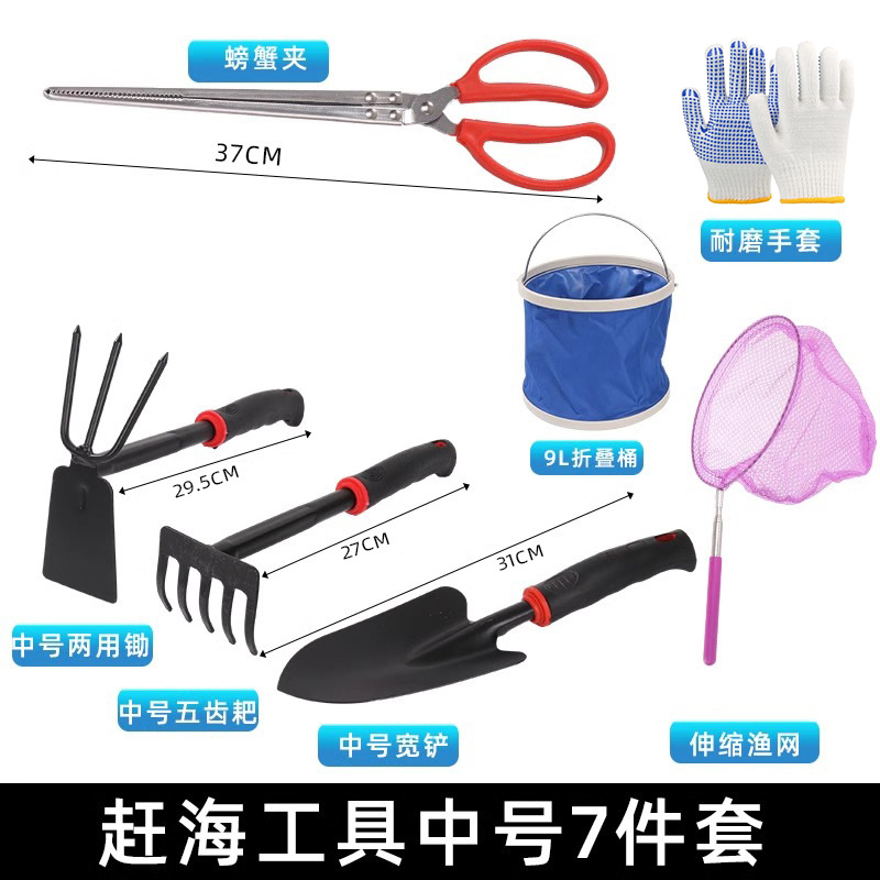 Picture of Daifa sea-driving tools suit children's equipment full set of sand digging clam crab special clip rake beach shovel