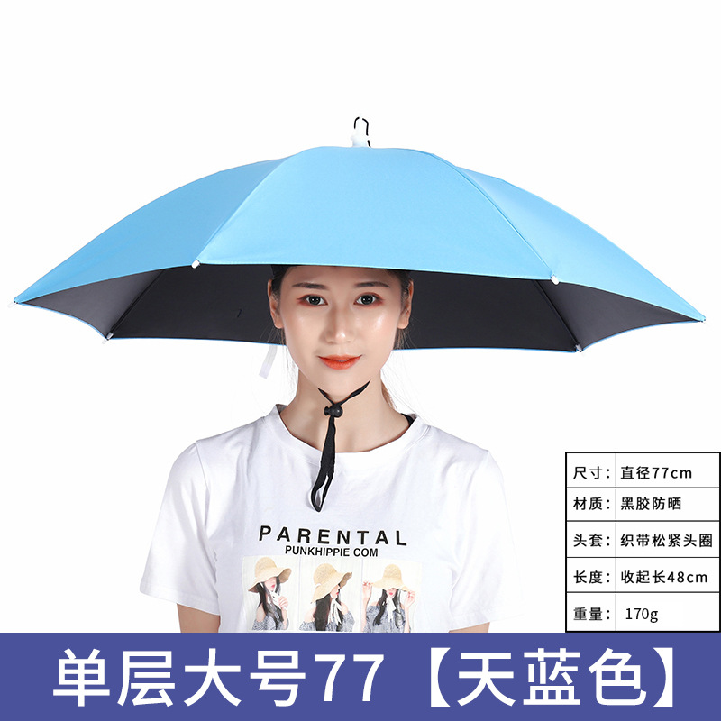 Picture of Large wholesale double-layer wind-resistant sturdy umbrella cap large folding dual-use sturdy sunshade umbrella custom advertising