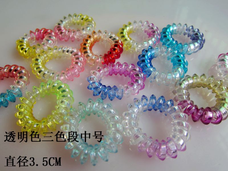 Picture of Candy Color Bold Bracelet Telephone Line Hair Ring Extra Large Rubber Band South Korea Headwear Hair Accessories Headband Spring Ring