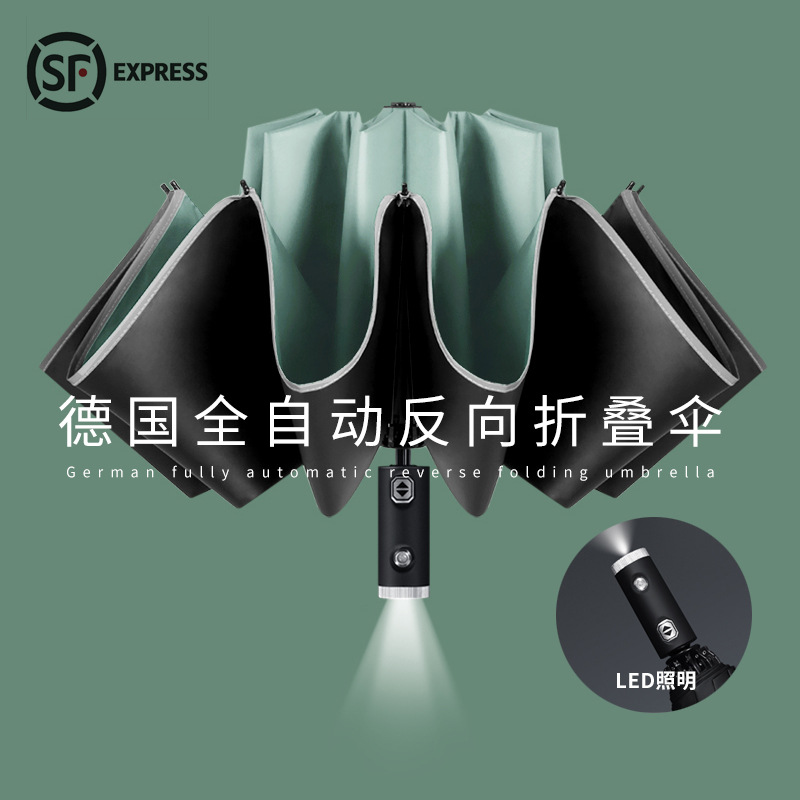 Full-automatic Umbrella for Men and Women Folding Large-size Dual-use Sunscreen UV Sun Umbrella Car-mounted Double-person Anti-sunshade