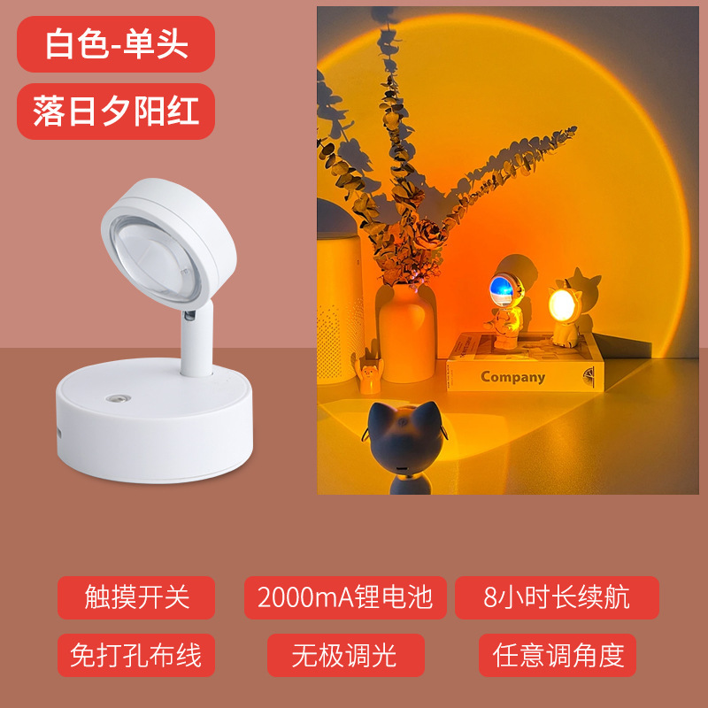 Picture of LED magnetic art mural lights wiring free bedside wall lights indoor bedroom magnetic spotlights punching free night lights