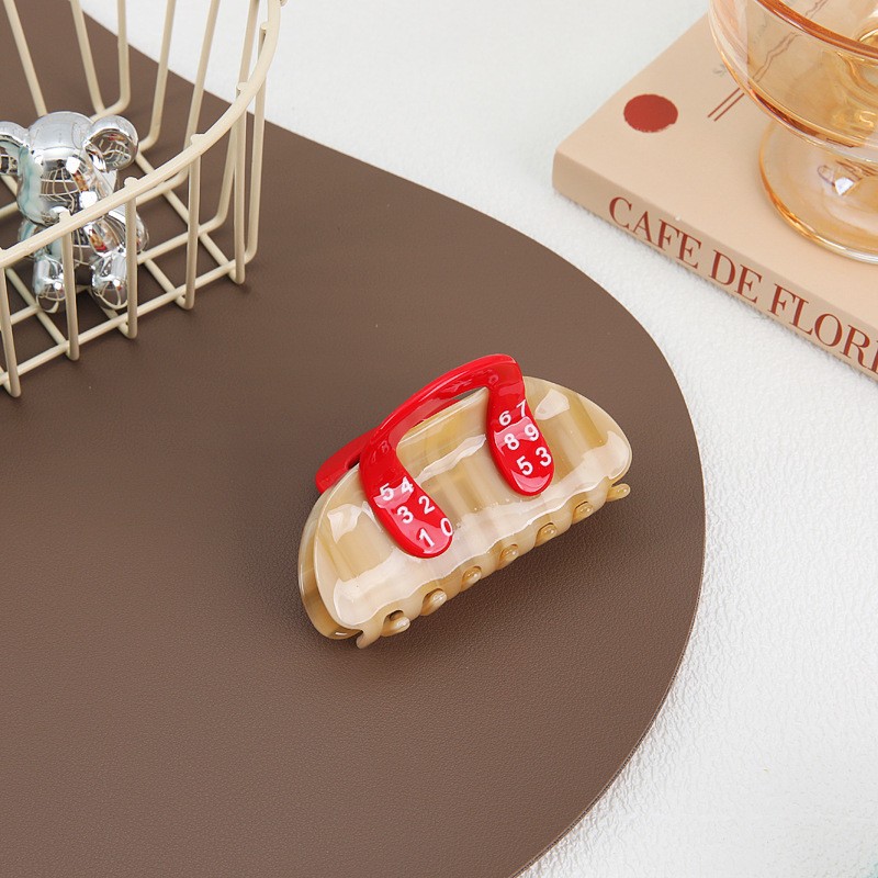 Picture of Tulip Cherry Grab Clip Premium 2024 New Maillard Grab Clip Cute Dalmatian Shark Clip Hair Accessories