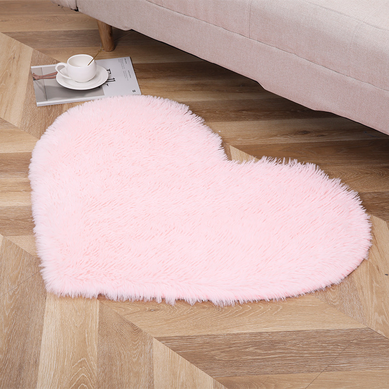 Picture of Modern Simple Silk Fool Love Carpet Bedroom PVpile Carpet Living Room Balcony Plush Mat Cross-border Supply
