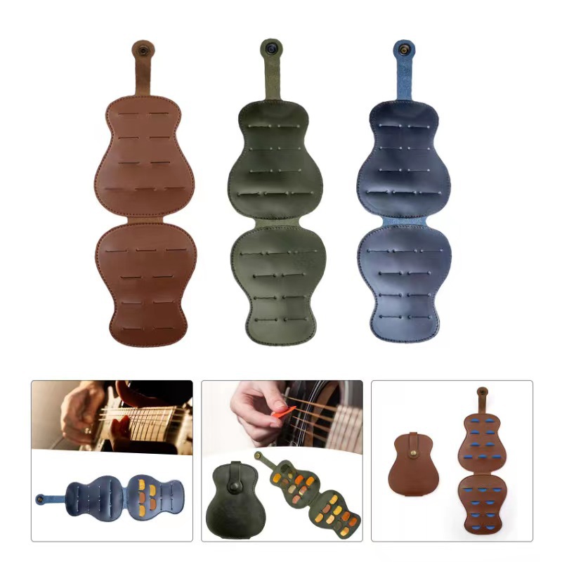 Spot Folk Guitar Pick Storage Bag 18 Pack Pick Leather Case Yurek Pick Storage Bag