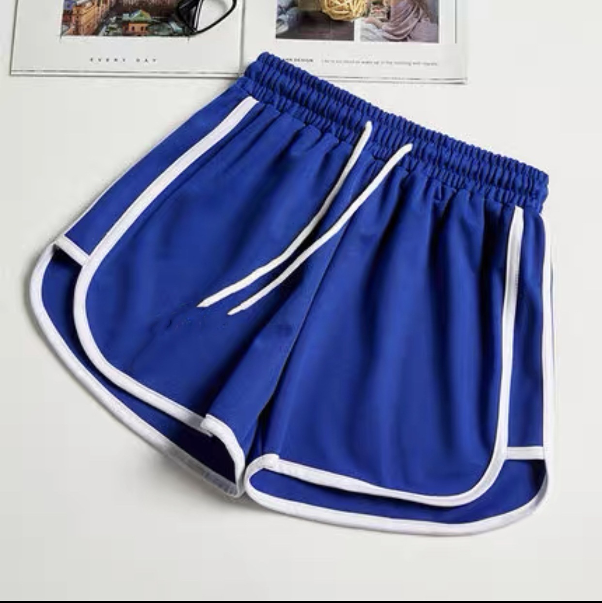 Picture of Sports shorts women's summer outer wear mid waist casual loose quick-drying shorts slimming wide leg three pants yoga shorts