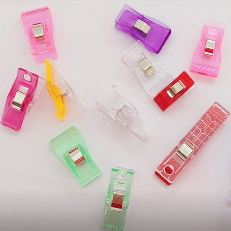 Flat head plastic clip Hemming fixing clip scale clip office binding clip fixing plastic clip