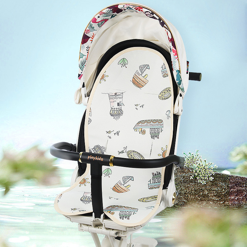 Picture of Baby carriage mat safety seat cool mat summer universal ice silk walking baby artifact baby dining chair cart mat