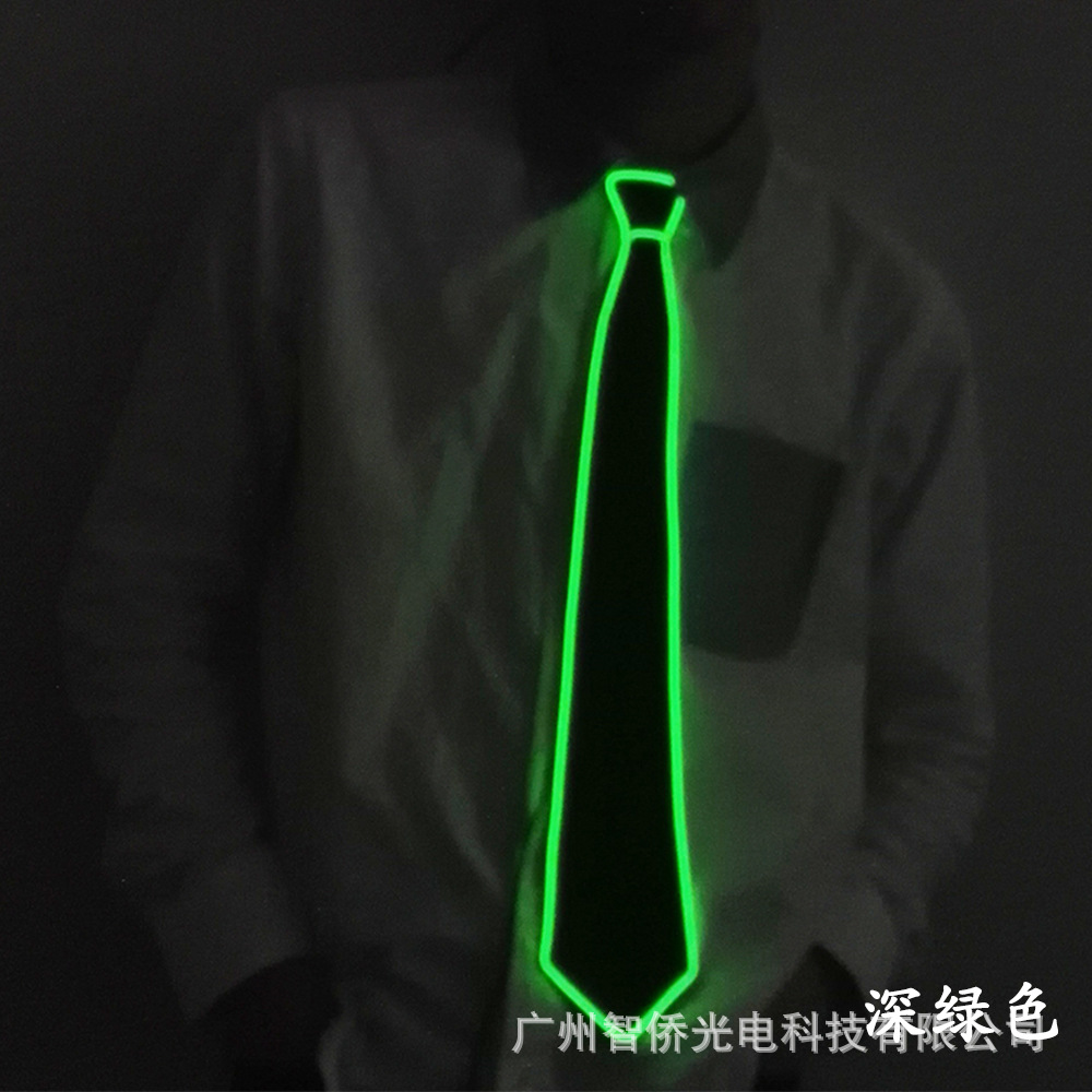 Picture of El Cold Light Luminous Tie Halloween Christmas Decoration Tie Glitter Tie Cold Light Tie Luminous Props