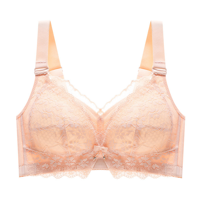 Picture of plus size Women's Underwear Bra Large Cup chubby girl Ultra-thin Non-steel Rings Adjustable Breast Tinkle Auxilis Large and Small