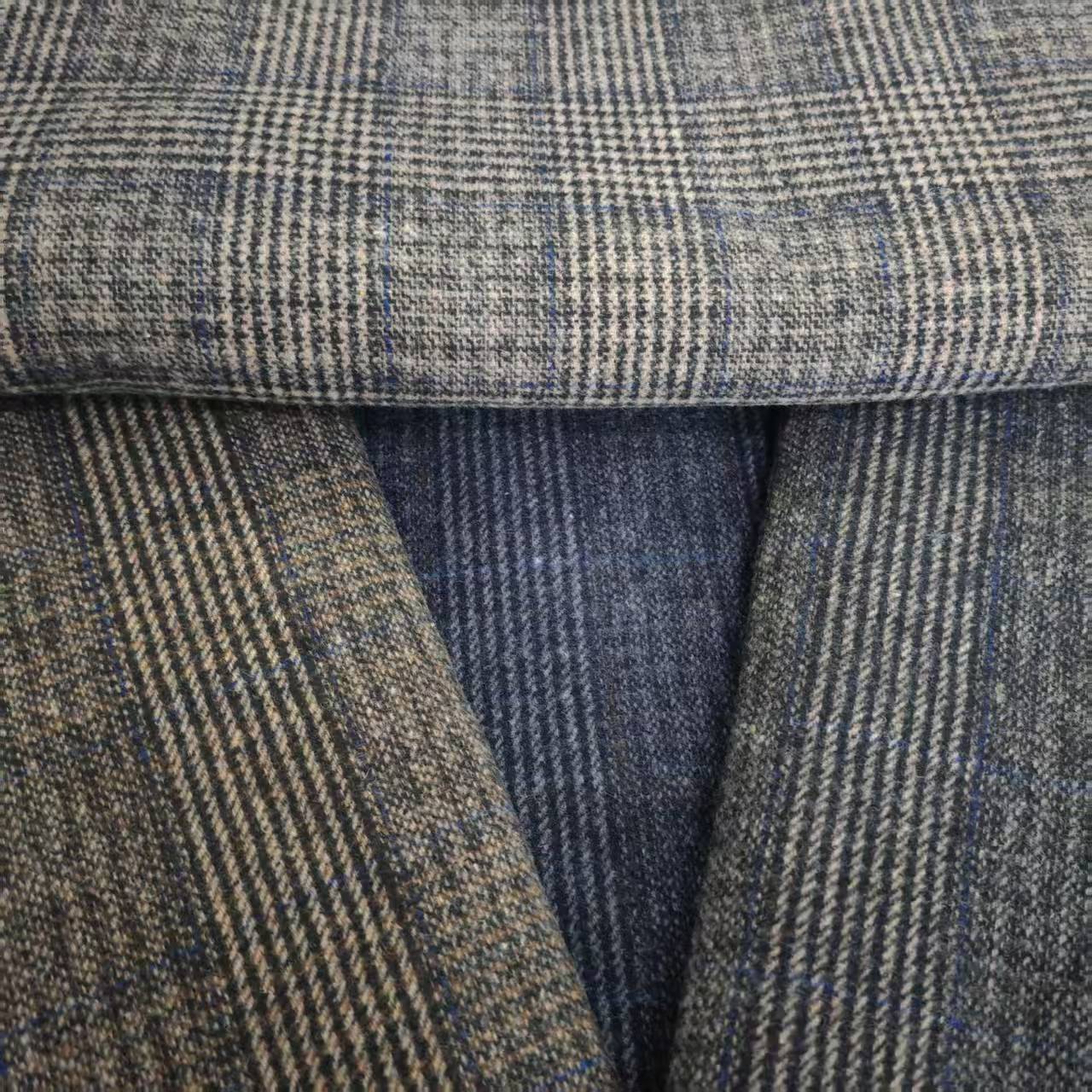 Picture of Shaoxing Manufacturer's Ready-Made Autumn and Winter Wool Houndstooth Coats, Fashion Men's Shoes, Hats, Bags, Houndstooth Woolen Woolen