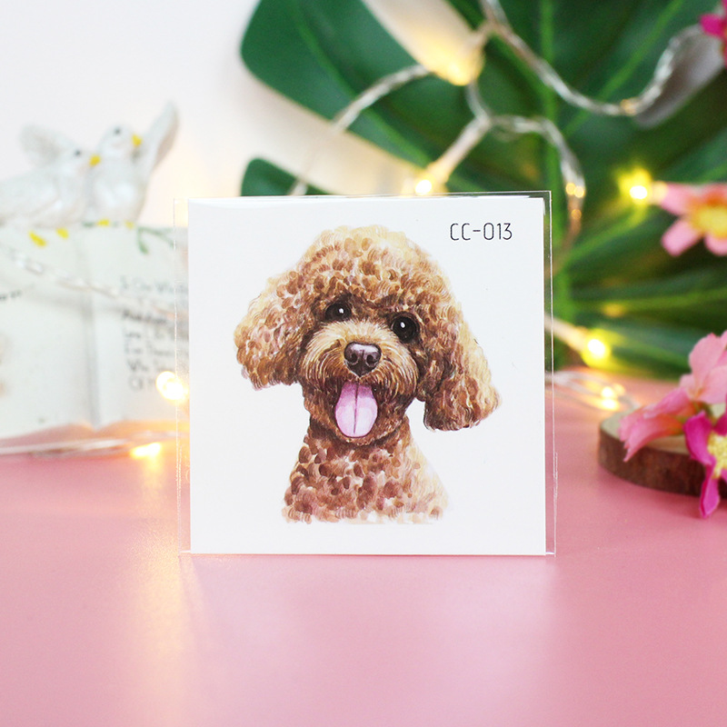 Picture of Cat and Dog Tattoo Stickers Waterproof Girls/Kidsren Cute Little Stickers Cartoon Animal Pet Tattoo Stickers