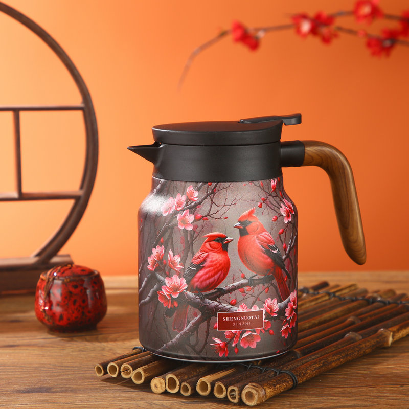 Picture of New super large capacity 316 stainless steel stewed teapot smart household pot handle insulation pot gift pot