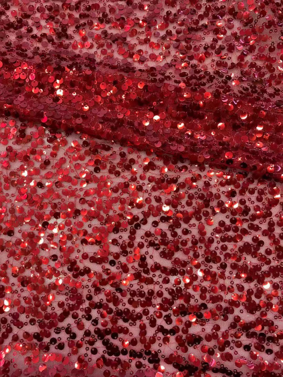 3*3 cm Sequin Fabric Embroidered Full Sequin Dress Skirt Fabric Wholesale Dress Fabric