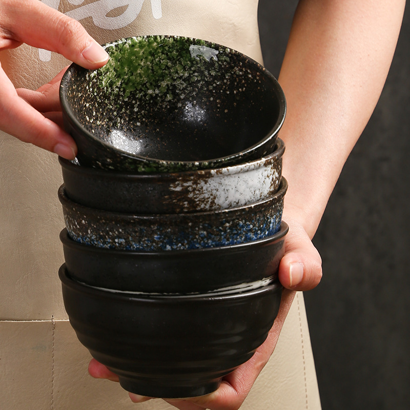 Picture of Wholesale Japanese ceramic bowl 4.5 inch 5 inch rice bowl creative day tableware household commercial soup bowl restaurant table