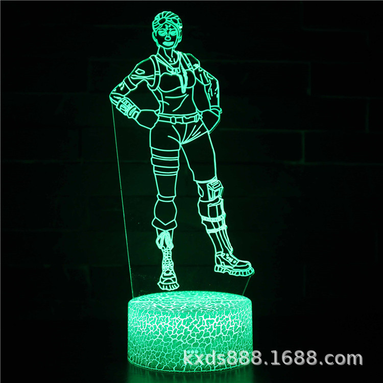 Picture of Kaixing Cross-border Exclusive Fortress Night Game Series 3D Nightlight LED Colorful Touch Remote Control Creative Table Lamp