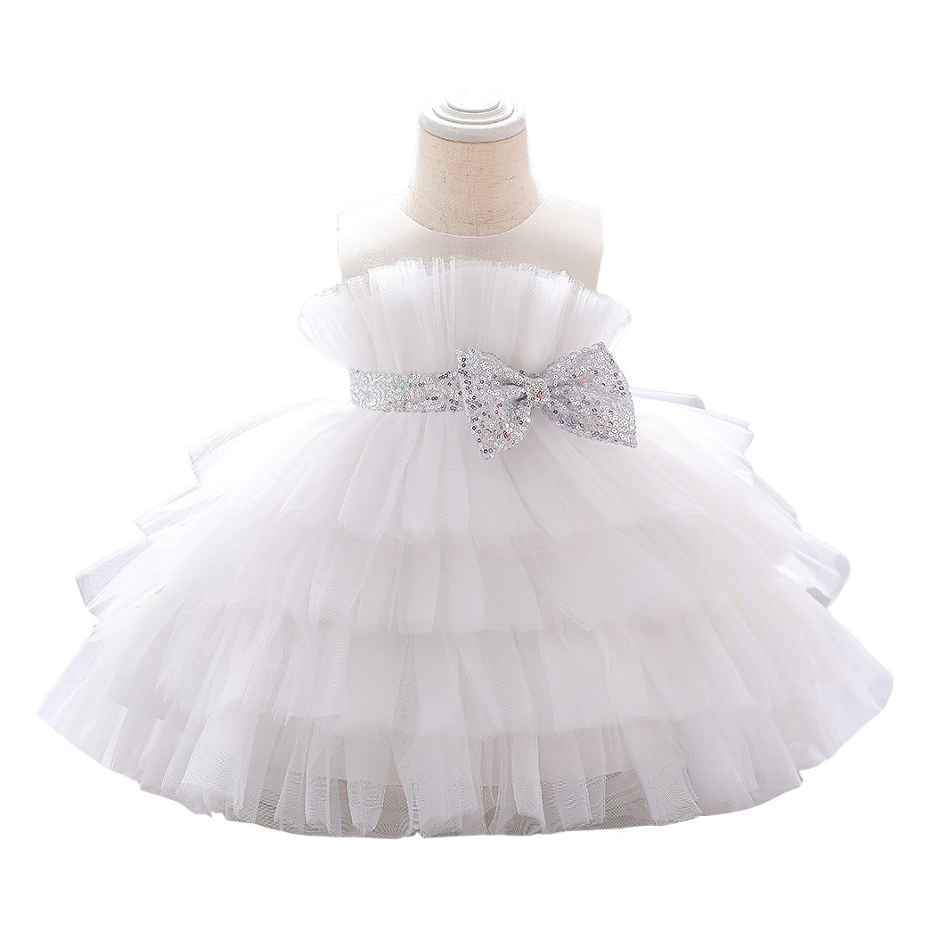 Picture of Cross-border Europe and the United States New Baby Dress Baby One-year-old Puffy Cake Birthday Dress Children's Mesh Princess Dress