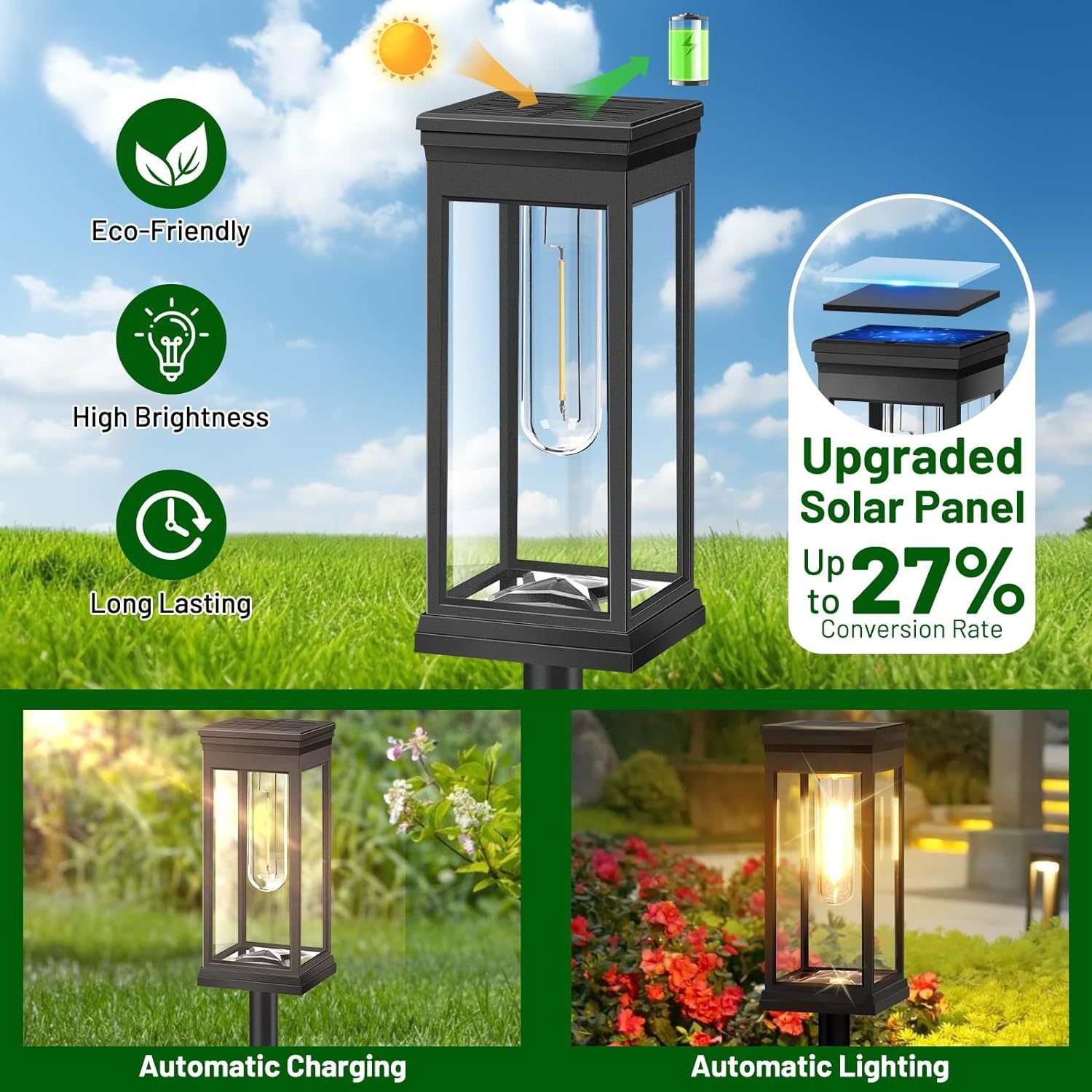 Picture of Solar Lawn Light Cash Outdoor Decorative Garden Light led Solar Garden Light Grass Garden Landscape Light