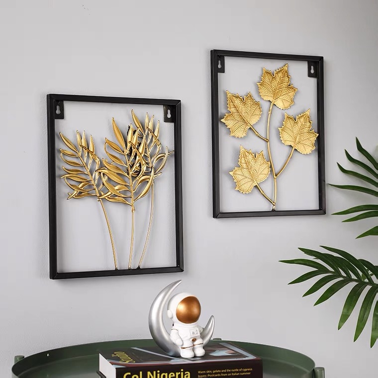 Picture of Nordic Style Living Room Wall Decorations Creative Bedroom Sunflower Ginkgo Leaf Wall Hanging TV Background Wall Hanging Wall