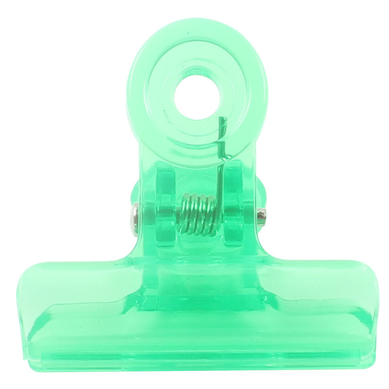 Picture of Color bill storage clip 31mm plastic clip transparent ticket clip large and small data round test paper financial clip