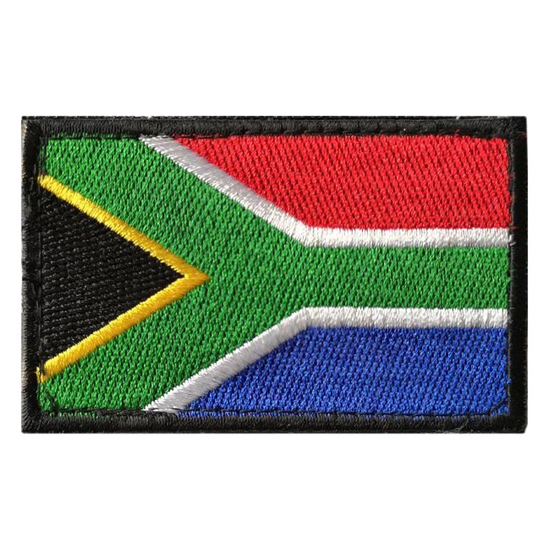 in stock supply African national flag embroidery hook and loop outdoor bag with stamp embroidery stamp cloth patch
