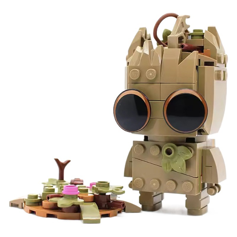 MOC-151411 baby Grut square head compatible with Lego creative assembling building blocks children's birthday gift
