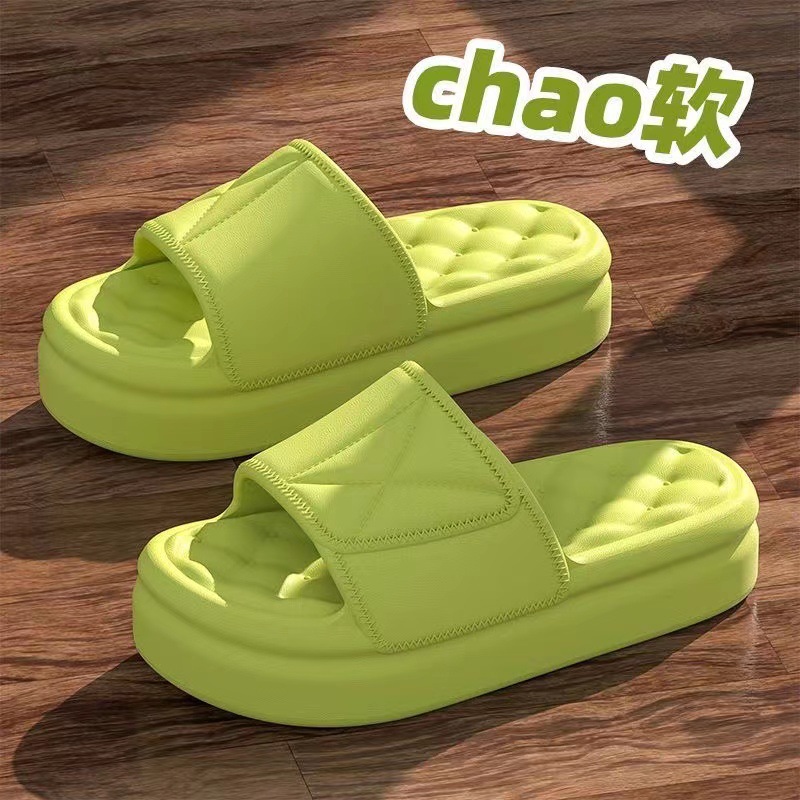 Women's Simple Thick-soled Sandals Summer 2025 New Style Lightweight Household Outwear All-match Casual Couple's Bathroom Slippers for Men