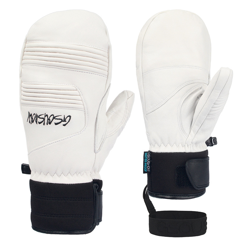 Winter ski gloves windproof waterproof thickened cotton warm wear-resistant stuffy outdoor sports mountaineering riding gloves