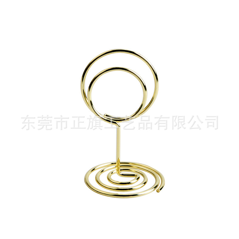 Picture of Amazon Hot Selling Creative Metal Card Holder Heart-Shaped Notes Holder Table Number Card Holders
