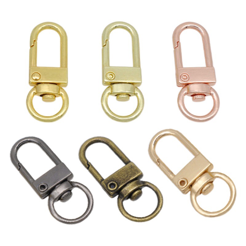 In stock supply zinc alloy 3 points door buckle luggage chain buckle jewelry buckle dog buckle hanging buckle key chain 3 points small door buckle
