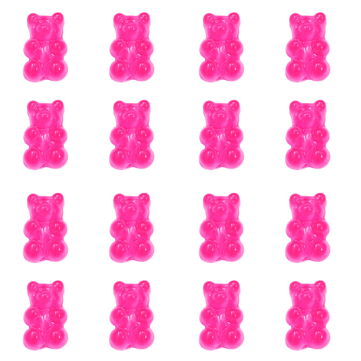 Picture of Transparent Candy Color Resin Bear Accessories Handmade DIY Homemade Bracelet Earrings Jewelry Keychain Pendant Material