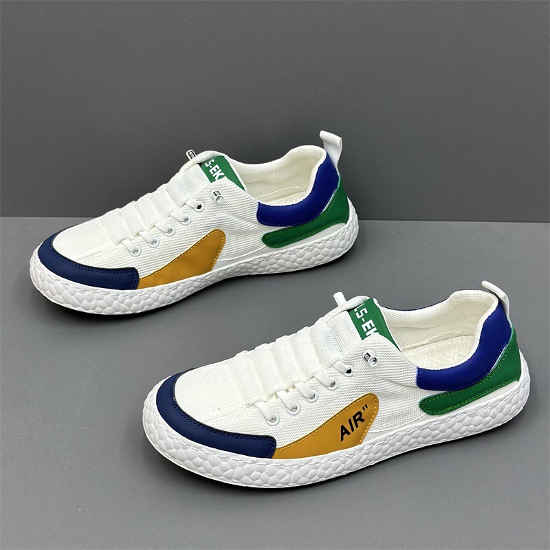 Flat Shoes Men's New Breathable Casual Shoes Summer Trendy Low-top sneaker Slip-on Mesh Sneakers for Hair