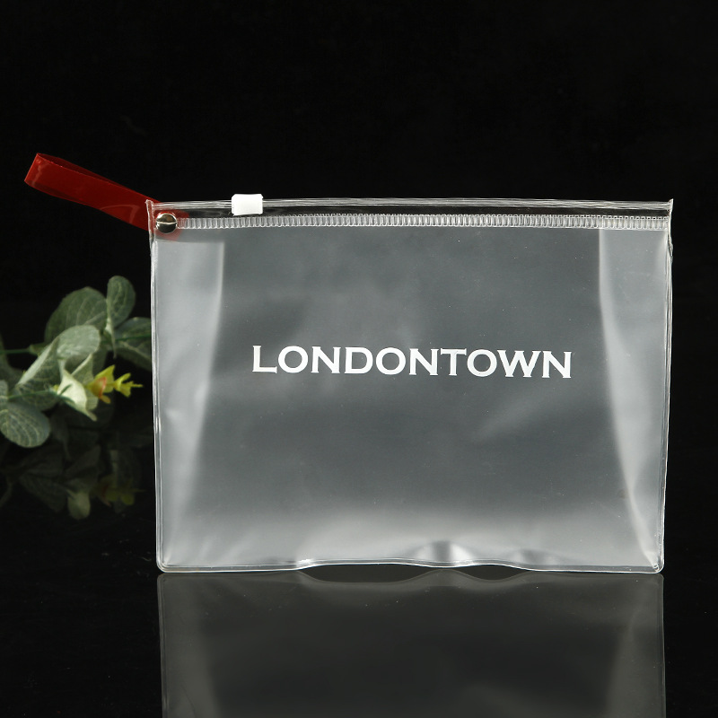 Pvc Transparent Cosmetic Bag Custom Toiletries Travel Supplies Zipper Bag Frosted Packaging Can Be Customized with Lanyard Packaging Bag