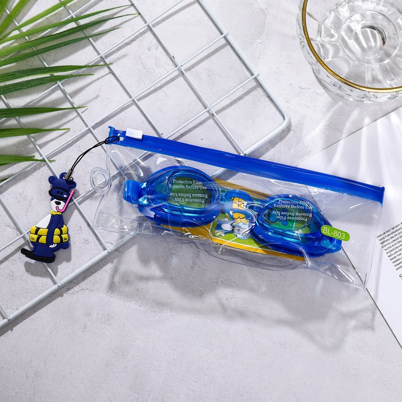 Children's swimming glasses cute cartoon adjustable waterproof anti-fog HD swimming goggles boys and girls baby diving goggles