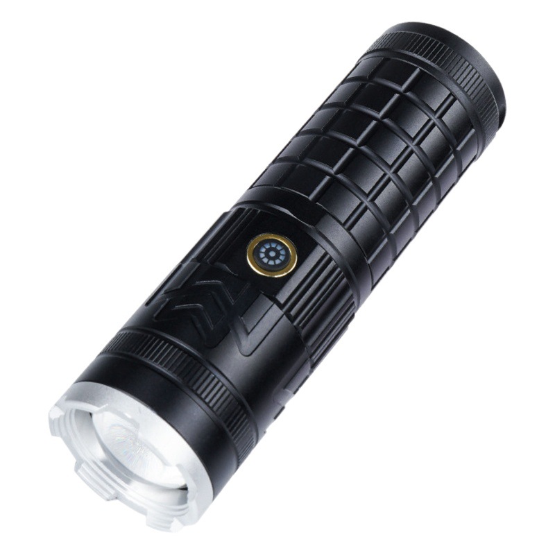 Cross-border new white laser flashlight spotlight long-range rechargeable outdoor zoom flashlight
