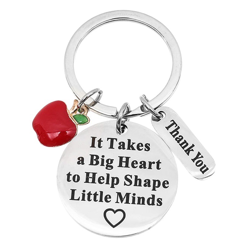 It takes a heart Teacher's Day Gift Thanksgiving Small Gift Stainless Steel Keychain Personalized Small Pendant