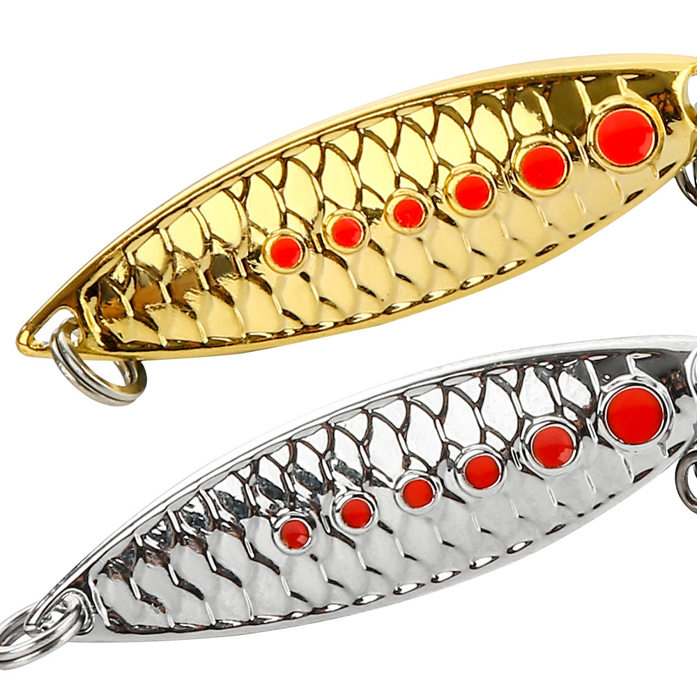 Luya Sequins Single Hook Red Dot Leech Blood Trough Hook Freshwater Sea Fishing Seabass Blackfish Luya Leech Sequins