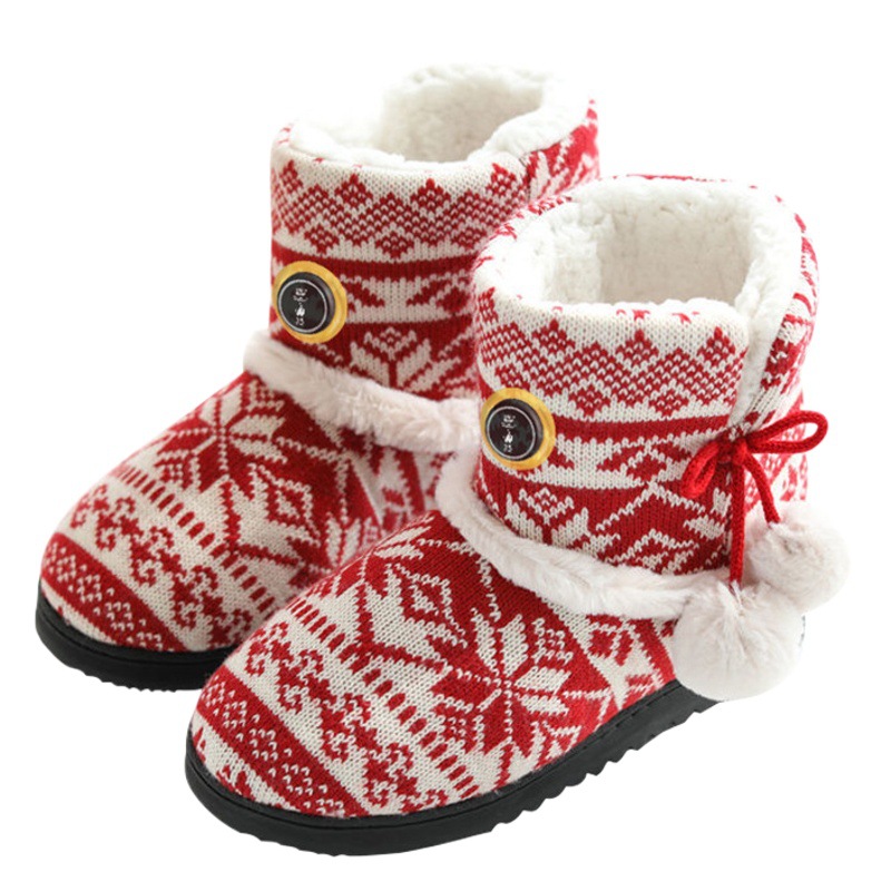 Outdoor Electric Warm Shoes Far Infrared Foot Warmer Artifact Heating Cold-proof Outdoor Warm Shoes Women's Home Office Cotton Shoes
