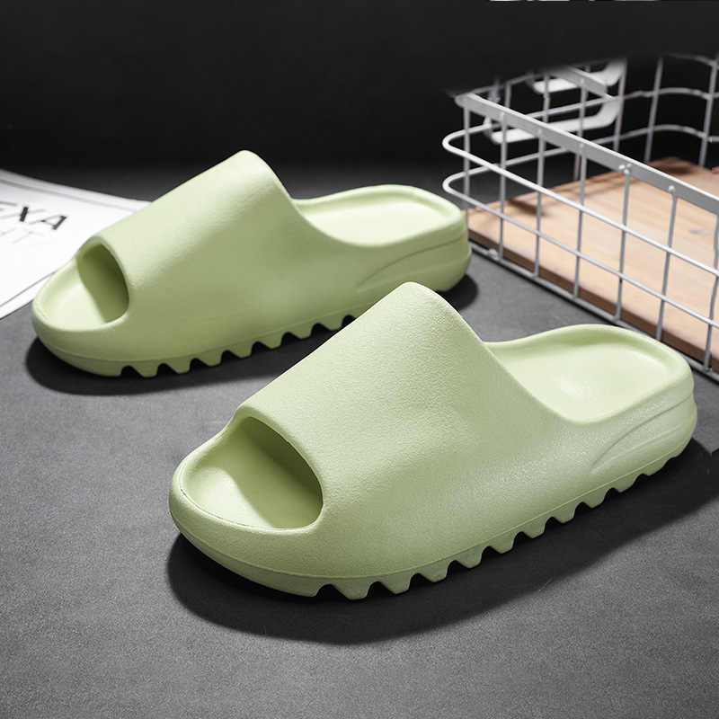 Thick-soled slippers with excrement feeling for women's summer breathable one-word slipper non-slip wear-resistant soft non-smelly feet all-match exterior sandals