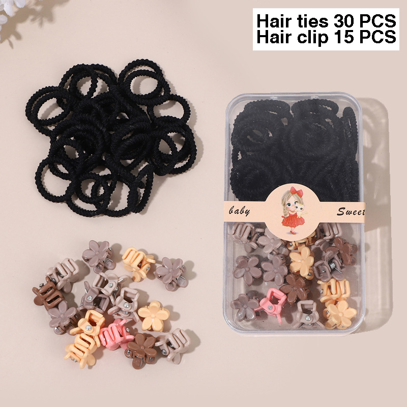 Children do not hurt the kindergarten small size rubber band baby hair thumb hair band boxed rubber band head rope mini