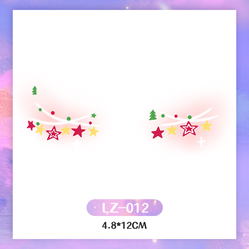 Picture of New Year's Day girl cute face makeup New year new year Creative face stickers love blush cute makeup stickers tattoo stickers