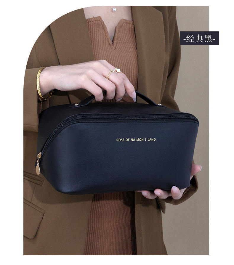Picture of Internet Celebrity Popular Women's Large Capacity Portable PU Pillow Cosmetic Bag Jindian Travel Cosmetic Wash Bag Storage Bag