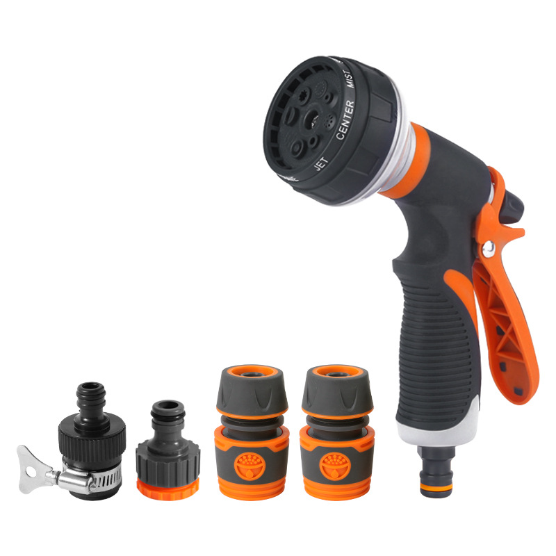 Picture of Amazon Hot Sale High Pressure Car Wash Water Gun Multi-function Adjusting Spray Gun Garden Watering ABS Glue 8 Function Water Gun