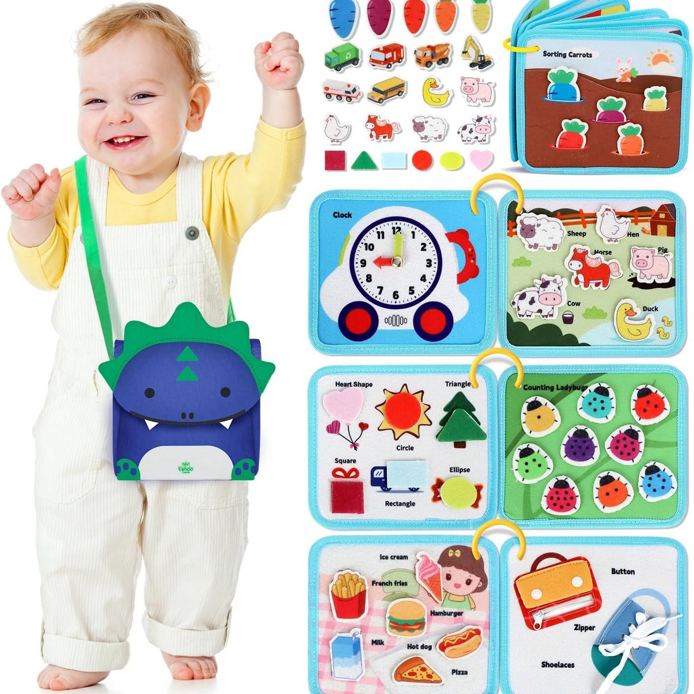 Customized Felt Colorful Story Book Early Education Educational Teaching Toys Felt Rich Book Teaching Aids Quiet Cloth Book