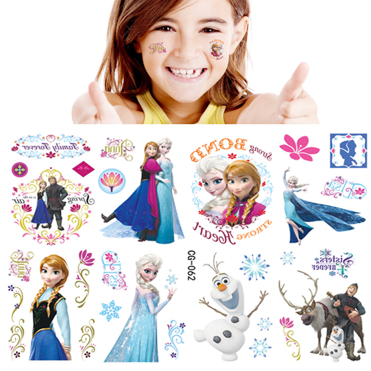 Picture of Frozen Aisha Princess Anna Xuebao Children Tattoo Sticker Birthday Party Tattoo Sticker Water Transfer Sticker