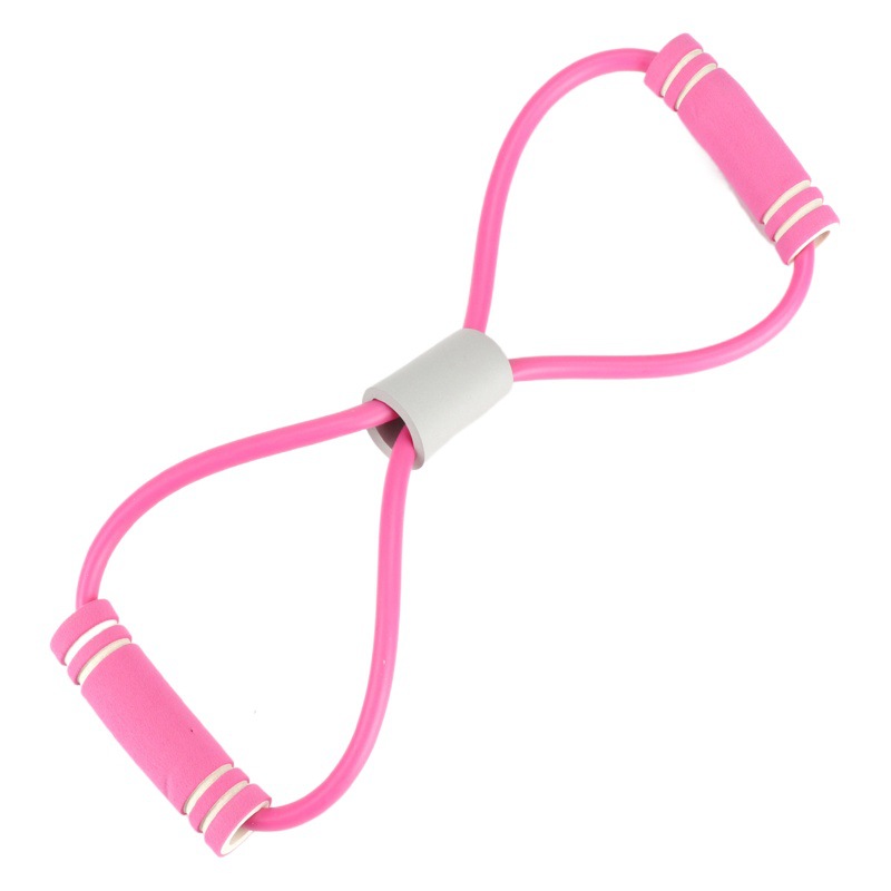 8-character arm tensioner exercise fitness trainer latex shoulder neck home stretch with elastic rope back