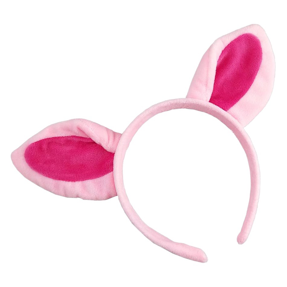 Halloween Cross-border Explosions Cute Pink Piglet Ears Nose Four-piece Headband Cartoon Plush Animal Headband