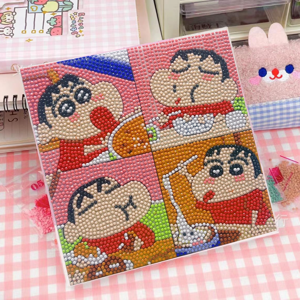 Picture of Original God New Diamond painting children student diy handmade diamond material package with frame Cartoon Cartoon educational toys